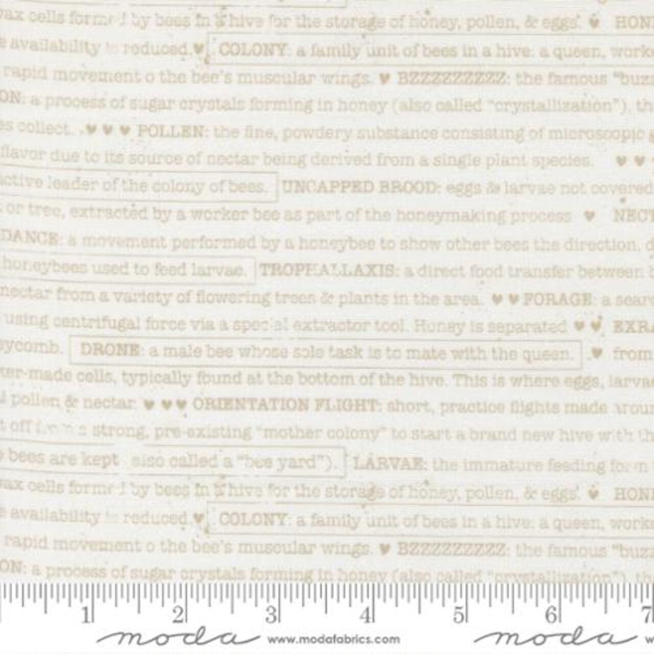 Fabric Moda Daisy Buzz Words Wild Honey by the Quarter Yard 5254-11